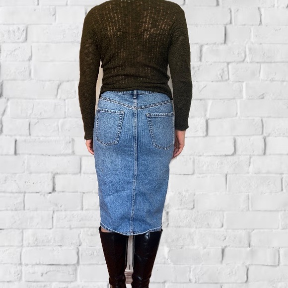 ZARA knit see-through kaki sweater- size medium - Picture 2 of 4